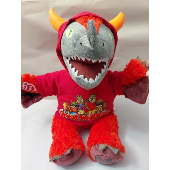Other - Great Wolf Lodge MagiQuest Plush Charlock Red Dragon Build A Bear Toy w Hoodie